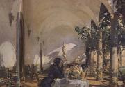John Singer Sargent Breakfast in the Loggia (mk18) oil painting on canvas